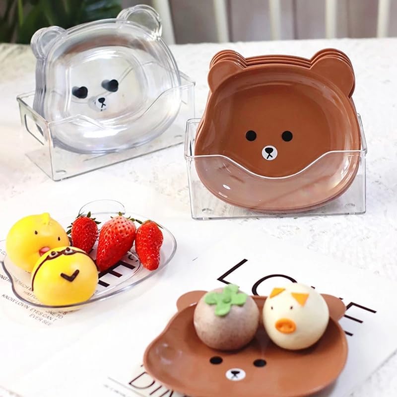 8pcs Cute Bear Cartoon Spit Bone Dish Price in Pakistan